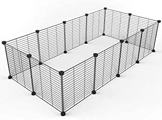 Evcil Küçük Hayvan Kedi Köpek Kuş Evi Kafesi Oyun Parkı Portatif Taşınabilir Metal Tel 12 Panel