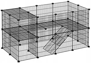 36 Panel Evcil Küçük Hayvan Kedi Köpek Kuş Evi Kafesi Oyun Parkı Portatif Taşınabilir Metal Tel