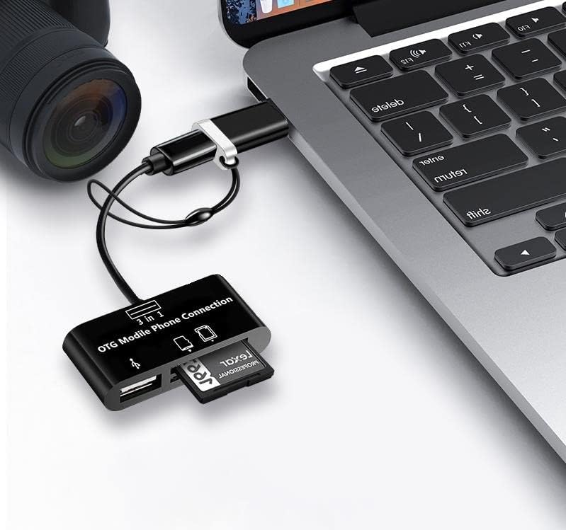 Alternative view of Type-C Micro Usb 3in1 Sd Micrsd Kart Okuyucu Otg Çevirici Kablosu