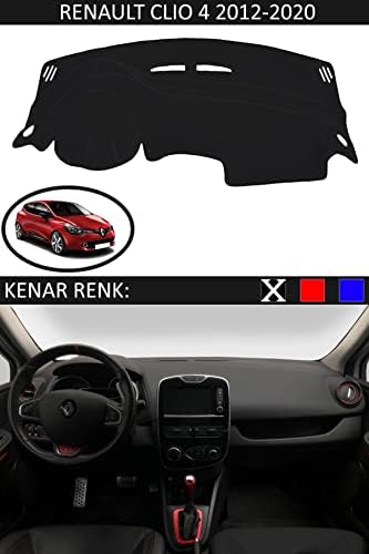 Torpido Koruma Halısı Siyah Kenar Renk Siyah Renault Clio 4 2012-2020 ile uyumlu