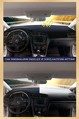 Torpido Koruma Halısı Siyah Kenar Renk Siyah Renault Fluence ile uyumlu