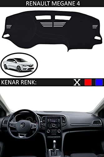 Torpido Koruma Halısı Siyah Kenar Renk Siyah Renault Megane 4 ile uyumlu