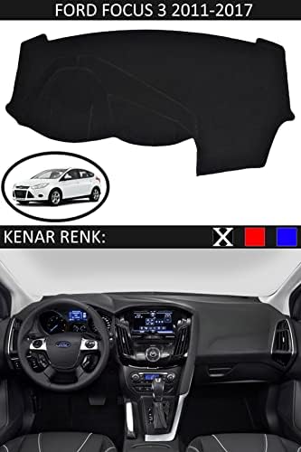 Torpido Koruma Halısı Siyah Kenar Renk Siyah Focus 3 2011-2017 ile uyumlu