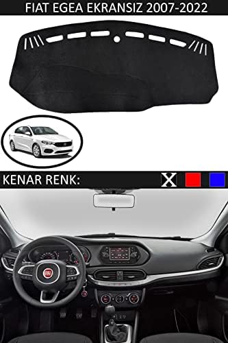 Torpido Koruma Halısı Siyah Kenar Renk Siyah Egea Ekransız 2007-2022 ile uyumlu