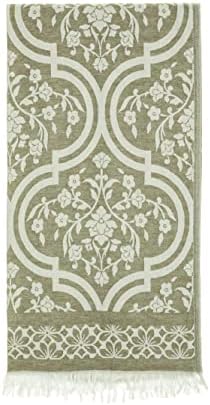 Alternative view of Yeşil Damask Desen Pamuk