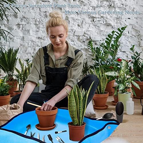 Tineke Çiçek saksı toprağı aktarımı için su geçirmez ped 50x50 cm 1 adet mavi