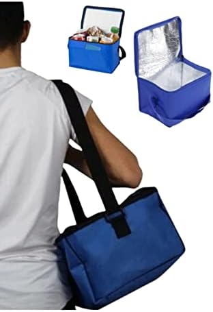 Termos Çanta – 22L Soğuk Tutucu Isı Yalıtımlı Omuz Askılı Kamp, Piknik, Plaj, Araç Çantası – BPA, Mavi, 36x30x20 cm