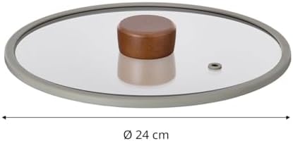 Alternative view of Fika 24CM Düz Silikon Çerçeveli Cam Kapak Gri