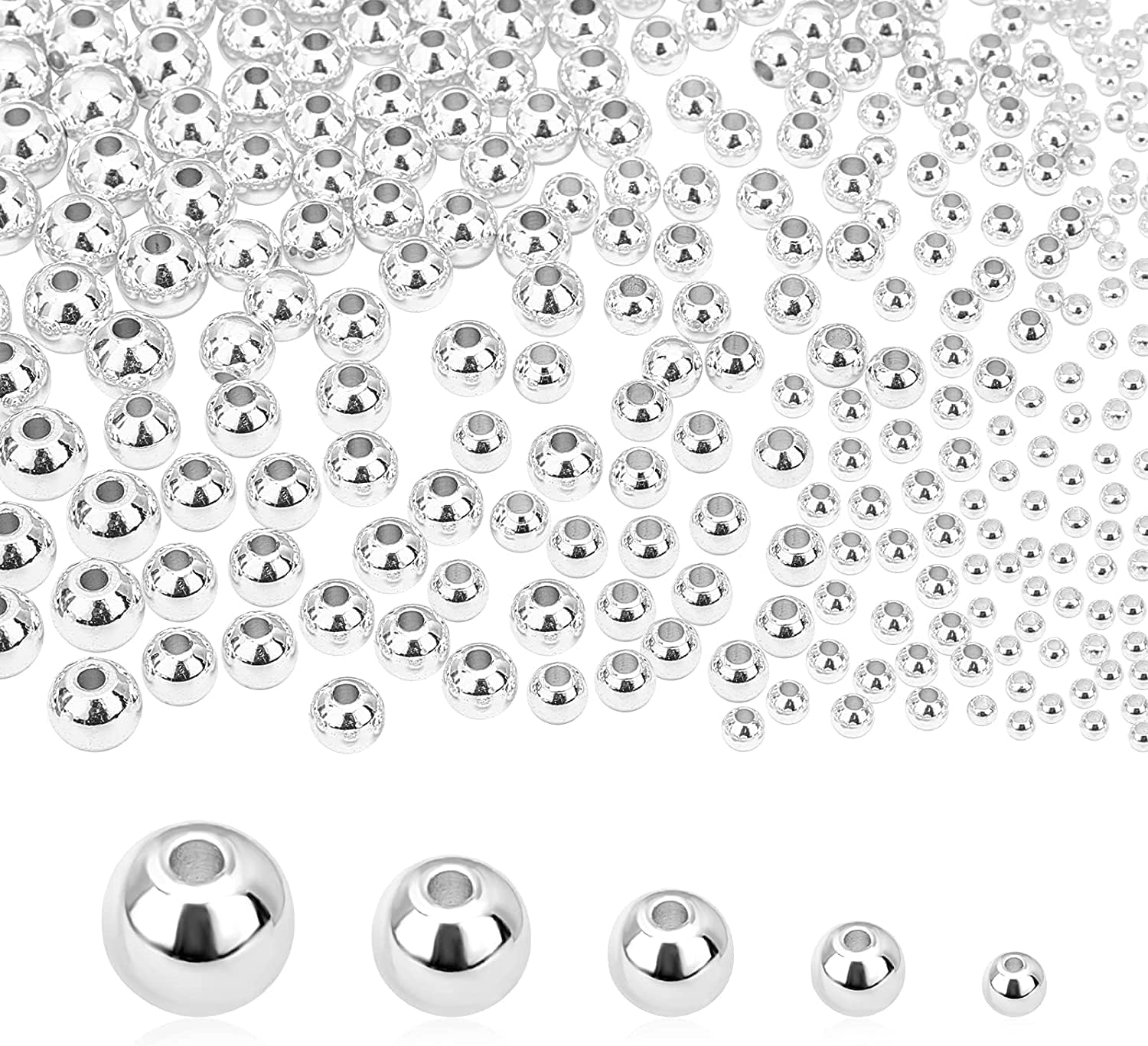 Alternative view of 3 Mm Gümüş Kaplama Desensiz Yuvarlak Metal (5 Gram)