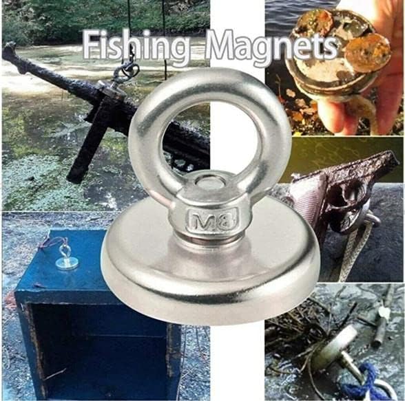 D48 Güçlü Mıknatıs 48mm 75kg Askılı Fishing Salvage Magnet