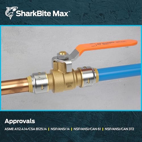 Alternative view of Max 1/2 İnç Küresel Vana, Pirinç Tesisat Bağlantısı Bağlantısı için İtin, Su Kapatma, PEX Boru, Bakır, CPVC, PE-RT, HDPE, UR22222A