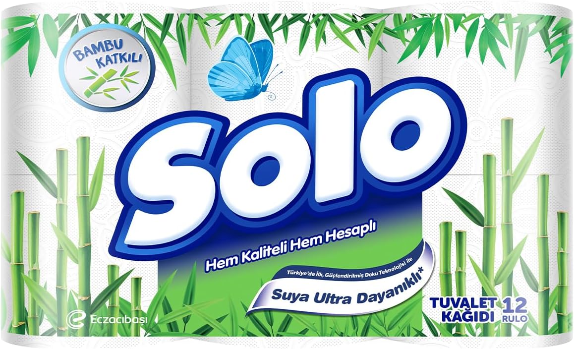 Solo Tuvalet Kağıdı Bambu Katkılı 12'li