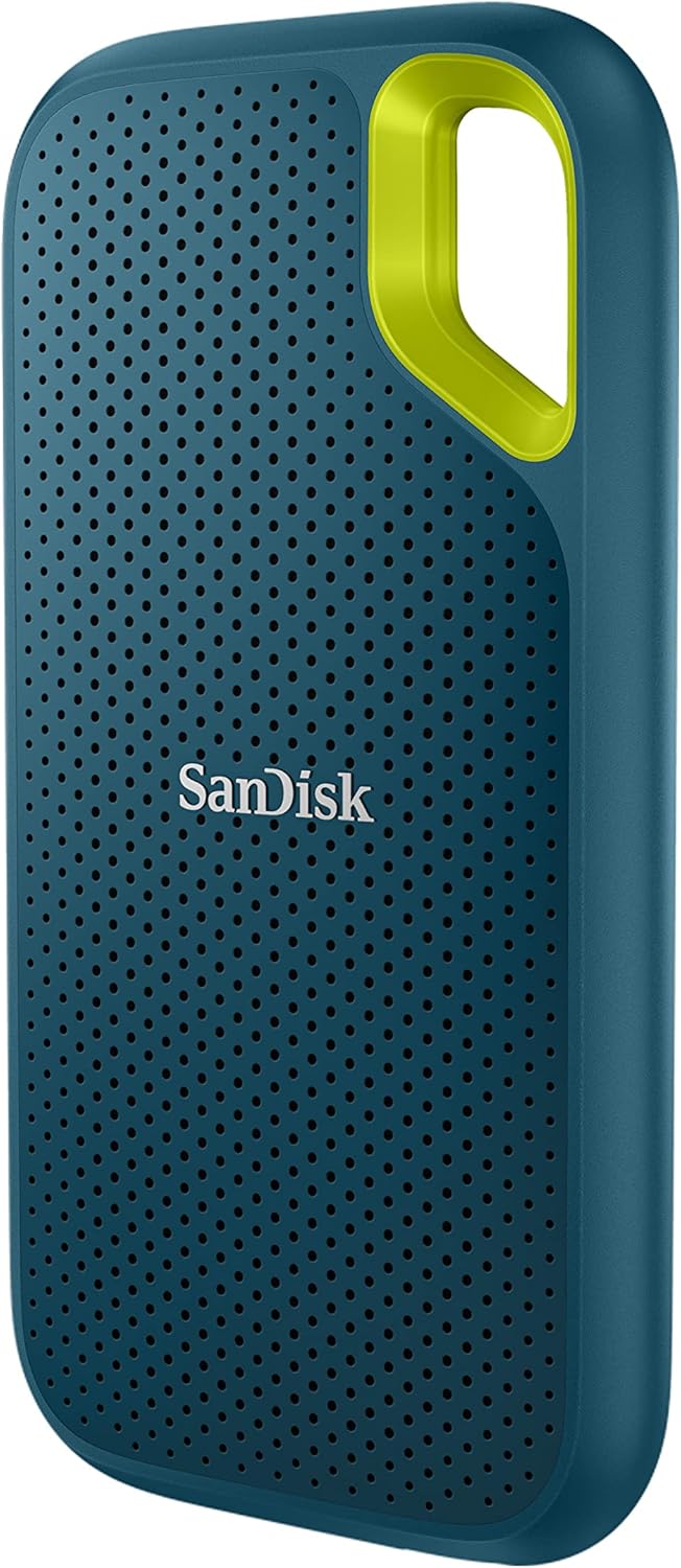 1TB Extreme Taşınabilir SSD - 1050MB/s'ye kadar, USB-C, USB 3.2 Gen 2, IP65 Su ve Toz Direnci, Güncellenmiş Firmware, Monterey - Harici Katı Hal Sürücüsü - SDSSDE61-1T00-G25M