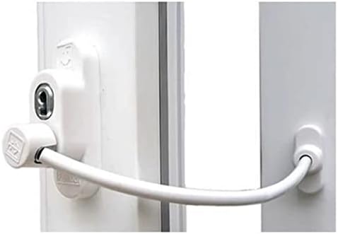 3 Adet Çelik Halatlı Pvc Pencere Çocuk Emniyet Kilidi Beyaz