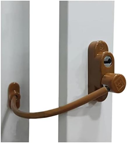 Çelik Halatlı Kablolu Pvc Pencere Emniyet Çocuk Güvenlik Kilidi 3 ADET (Kahverengi)