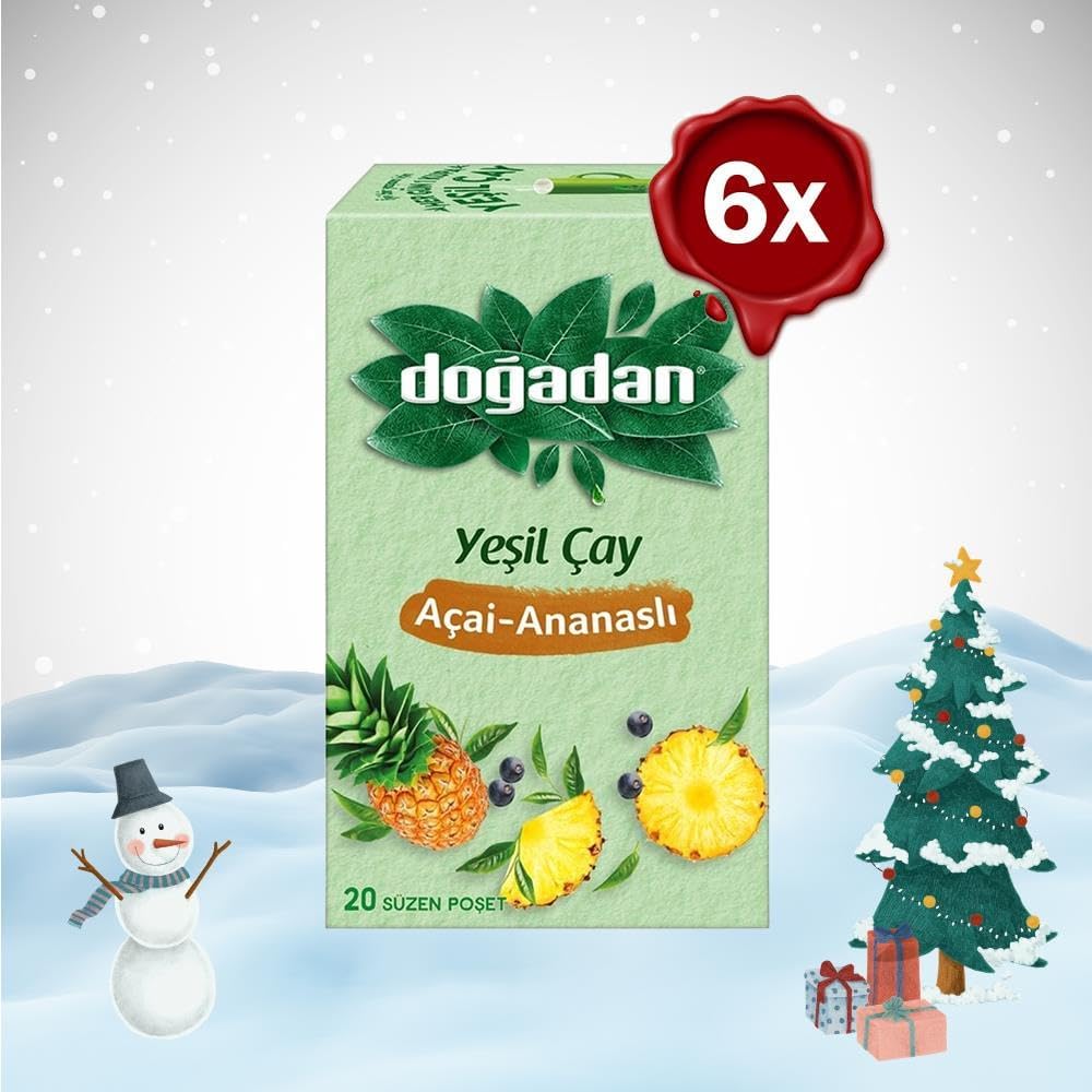 Alternative view of Yılbaşı Paketi Yeşil Çay Açai Ananaslı Bardak Poşet Çay x 6
