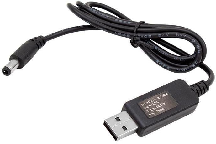 Alternative view of Powermaster 5V-12V USB To DC 5.5x2.5mm Kablo 12V 1A