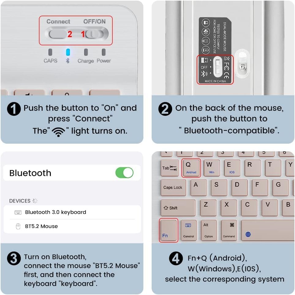 Alternative view of Bluetooth Kablosuz Şarjlı Türkçe Q Klavye Alüminyum Alışım Mini Pilli Mouse Süper Hafif Taşınabillir Bluetooth Eşleştirmeli Midi Klavye 25cm x 15cm