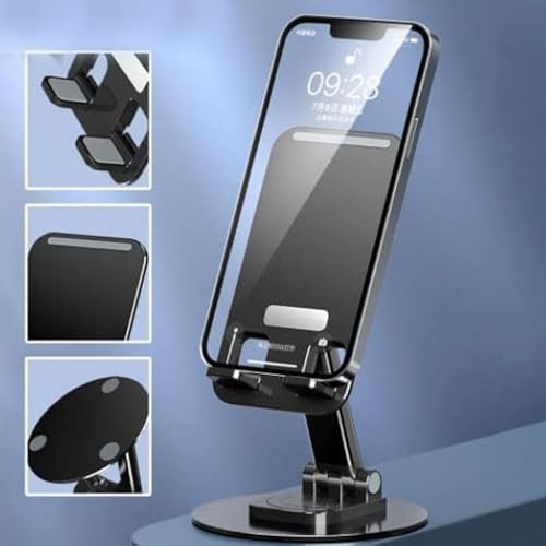 Alternative view of Ayarlanabilir Tablet Ve Cep Telefonu Standı Kendi etrafonda 360 Derece Dönebilen Alüminyum Masaüstü Çok Amaçlı Telefon Tutucu
