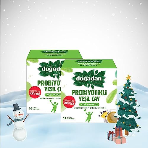 Yılbaşı Paketi Probiyotikli Yeşil Çay Açai Ananaslı 14'lü x 2