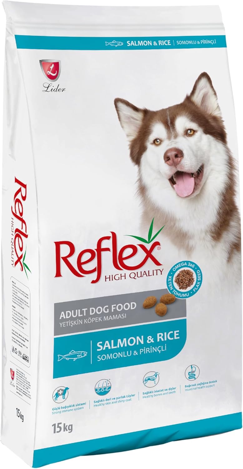 Reflex Somonlu ve Pirinçli Yetişkin Köpek Maması 15 Kg