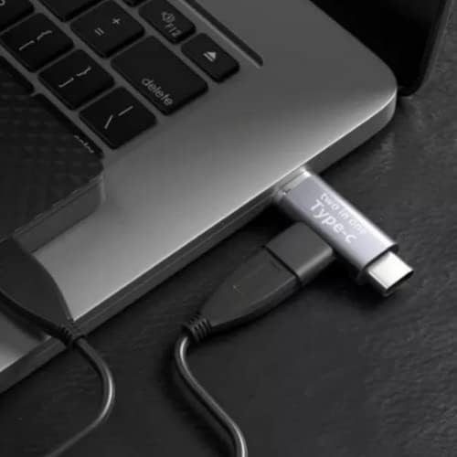 Livx Type C To Lightning/Type C Şarj ve 5Gbps Veri Aktarımı Yuva Çevirici Dönüştürücü Otg Adaptör Otgbt İkili Paket