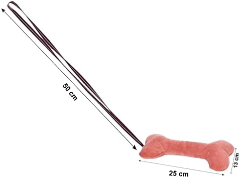 Köpek Kemik Oyuncak İpli Çekiştirmeli Kumaş Elyaf Dolgulu Boy 25 cm En 6 cm