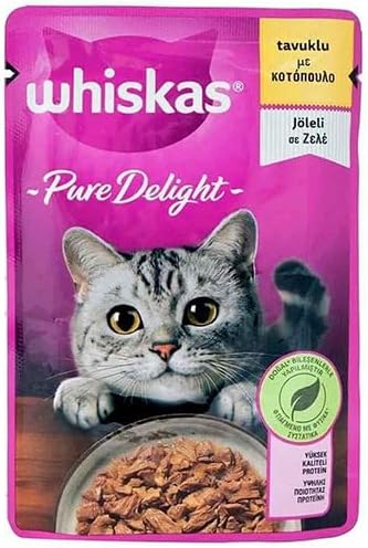 Whiskas Pouch Pure Delight Jöle İçinde Tavuklu Yetişkin Kedi Konservesi 85 Gr