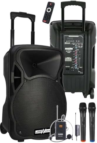 LS-P1915EX Portatif Taşınabilir 3 Mikrofonlu Seyyar Ses Sistemi 15 İNÇ 1200 WATT