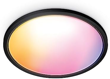 Alternative view of Wiz SuperSlim 22W Siyah Sıva Üstü RGB Akıllı LED Yuvarlak Panel Tavan Armatürü 42 cm çapında 2600 Lumen