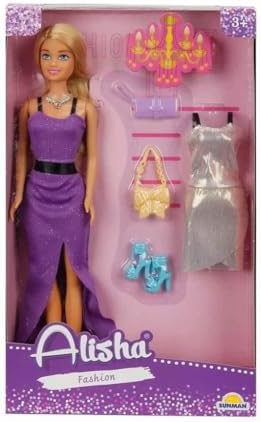 3393 SUN-RST-SIS Minik Alisha Yedek Kıyafetli Bebek Set 29 cm -