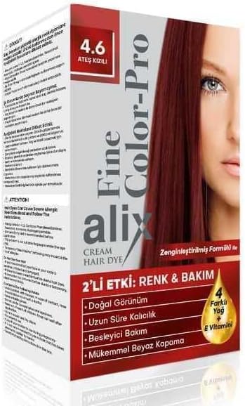 Alix Kit Saç Boyası 50 ml 4.6 Ateş Kızılı