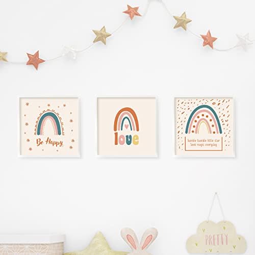 Bebek Odası İçin Minimal Tasarımlı Çerçeve 3'lü 20x20 cm