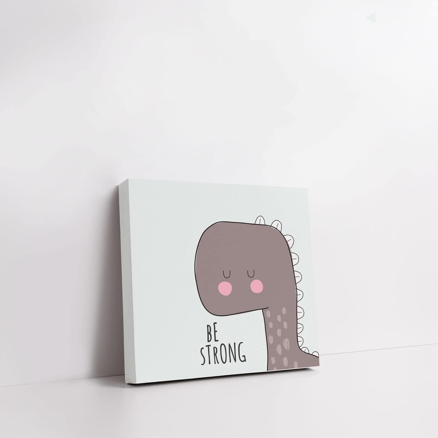 Alternative view of Bebek Odasına Özel Minimal Dinozor Tasarımlı Kanvas Tablo 25x25 cm