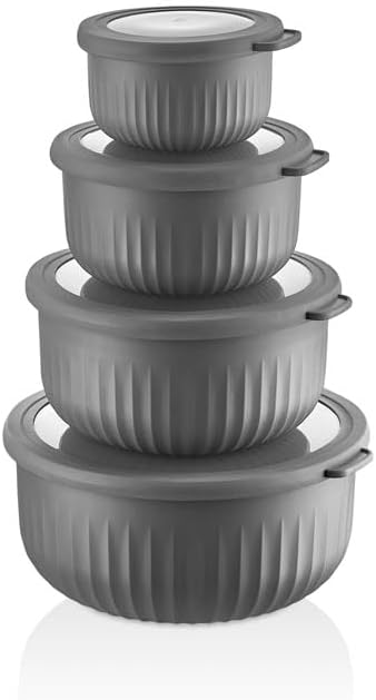 Vakumlu Saklama Kabı, Gri 4'Lü 3 L + 2 L + 1 L + 0, 5 L