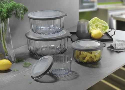 Vakumlu Saklama Kabı, Şeffaf Füme 4'Lü 3 L + 2 L + 1 L + 0, 5 L