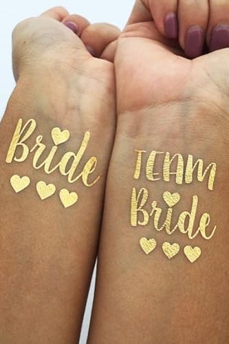 Bride To Be Altın Renk Geçici Dövme 1 Bride 5 Bride Bekarlığa Veda Partisi
