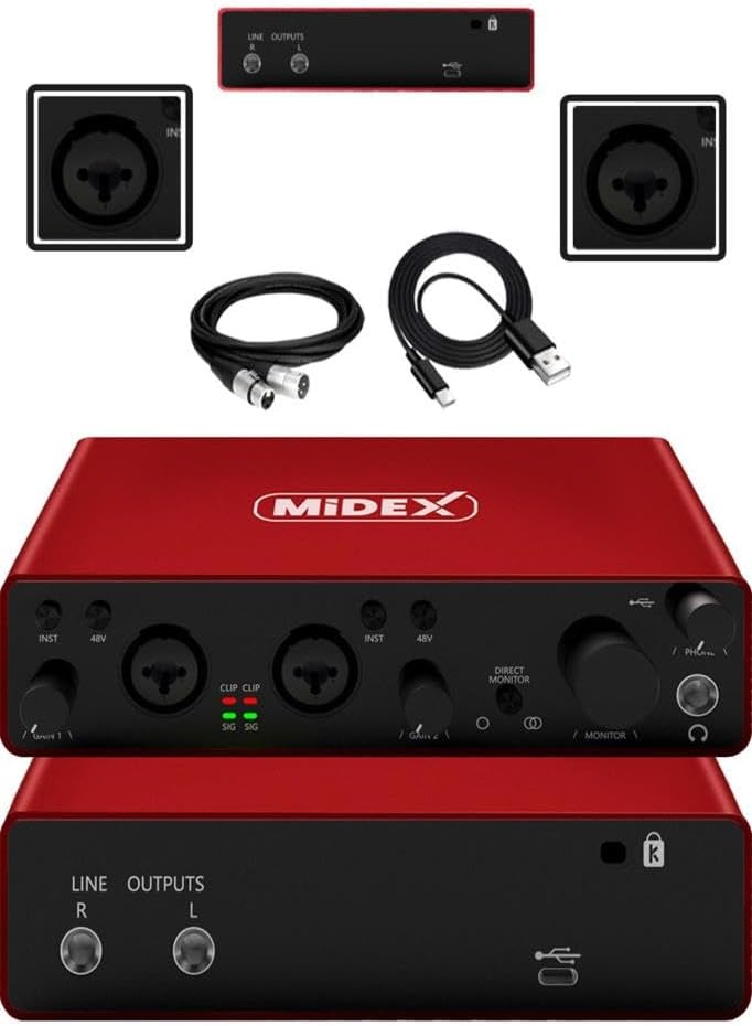 Alternative view of GLX-800RD Üst Segment Usb Stüdyo Ses Kartı 2 Giriş 2 Çıkış 24bit/192kHz