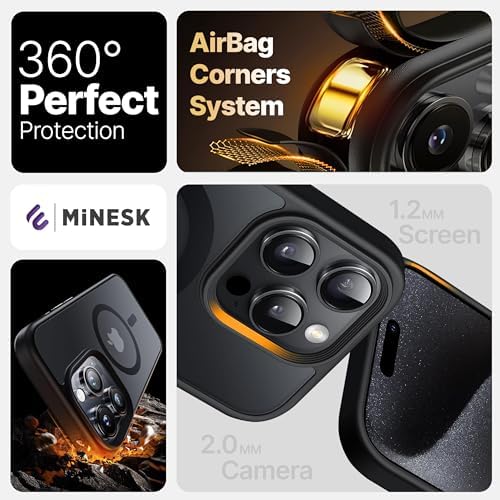 14 Pro Max için ile Uyumlu Fusion Mat Serisi Kaliteli Orijinal Versiyon Kılıf Metal Tuş Takımı ve Ultra Güçlü Gerçek Mıknatıslar Şık Tasarım Kılıf (Siyah, 14 Pro Max)