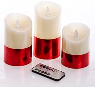 Alternative view of 3LÜ KUMANDALI KIRMIZI LEDLİ MUM SET 20
