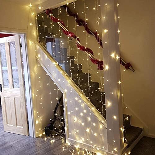 3x3 Metre Led Kumandalı Perde Asma Kancalı Led Yılbaşı Led Gün Işığı Led Işık 8 Modlu Parti Işığı Dekoratif Işık Led Saçak Led Işık Perde Led Yılbaşı Dekorasyon
