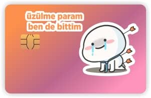 Qubby Üzülme Param Kart Kaplama Kart Etiketi