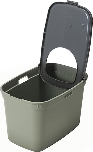 Top Cat Kapalı Kedi Tuvaleti - Gri/Koyu Gri 59 CM