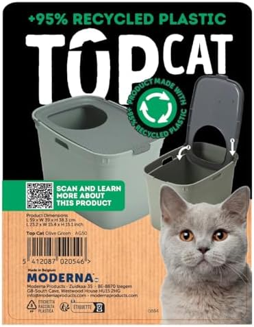 Alternative view of Top Cat Kapalı Kedi Tuvaleti - Gri/Koyu Gri 59 CM