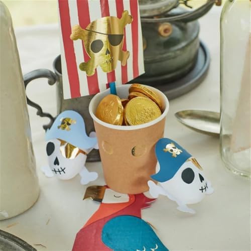 Alternative view of Pirate Skulls Surprise Balls İskelet Sürpriz Toplar 3lü