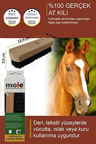 Mole%100 Doğal At Kılı Deri Döşeme Temizleme Fırçası