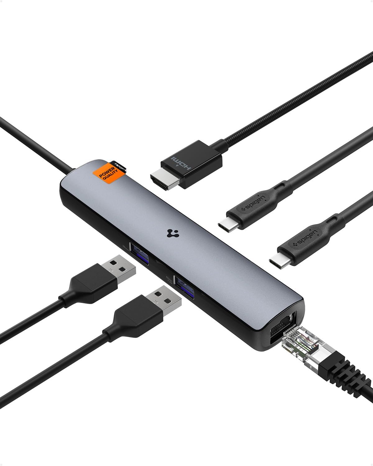 ArcDockPro 100W Güç Adaptörü 6in1 USB-C Multi Hub / Çoklayıcı 6 Port / 8k 60hz / Ethernet 2.5Gbps / Usb4 Gen3 / MacBook PD2302 Space Gray - ACA06193
