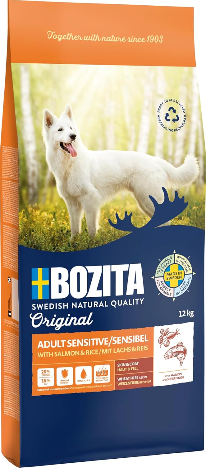 Bozita Original Adult Sensitive Skin & Coat Somonlu Köpek Maması 12 kg