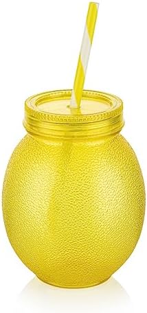 Alternative view of Akrilik Limon Pipetli Bardak 650ml [1 Adet] | Ferahlatıcı ve Renkli 650ml Akrilik Limon Pipetli Bardak - Yazın Serinletici Lezzetleri Deneyimleyin!