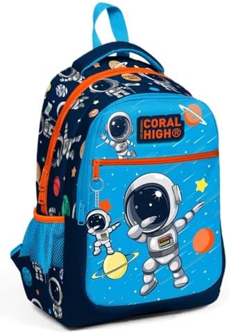 Üç Gözlü Erkek Çocuk İlk ve Orta Okul Çantası - Lacivert Mavi Astronot